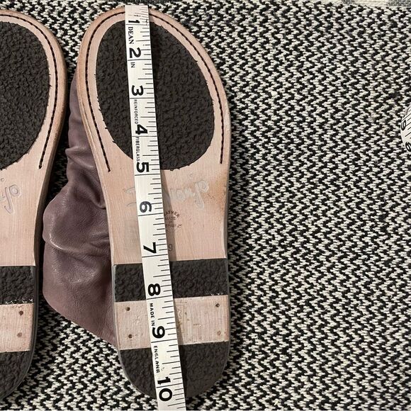 P. Monjo Grayish-Purple Leather Slouch Thong Sandal Sz-39 - Picture 6 of 6